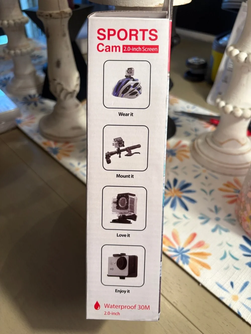 Generic SPORTS Cam HD 1080p Black Action Camera